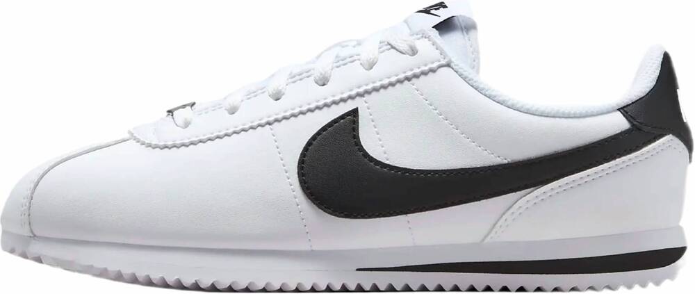 NEW NIKE big kid's cortez shoes in white/black